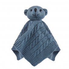 ACO12-SB: Steel Blue Cable Knit Bear Comforter